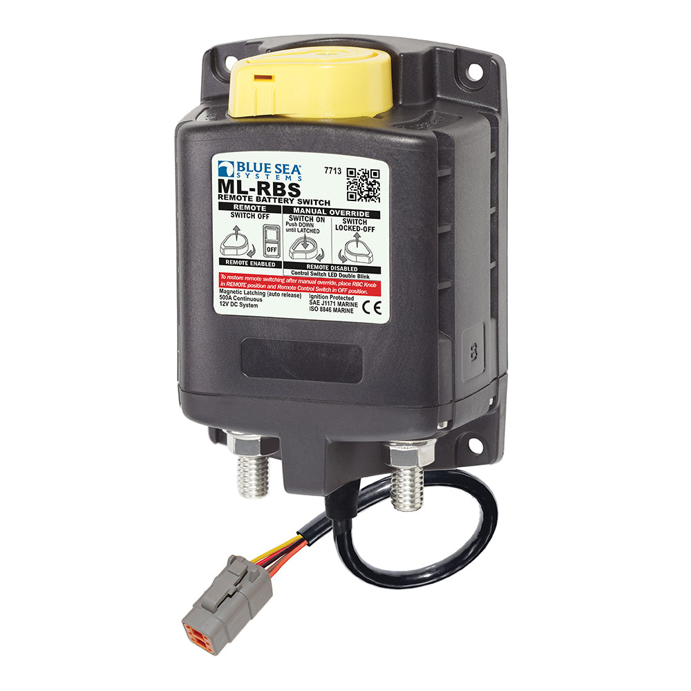 Blue Sea 7713100 MLRBS Remote Battery Switch wManual Control Auto Release  Deutsch Connector  12V 7713100 Main image