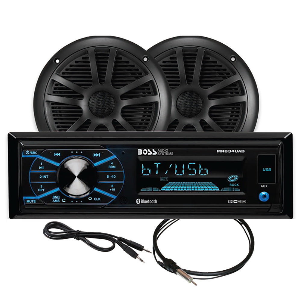 Boss Audio MCBK634B6 Marine Stereo  65 Speaker Kit  Black MCBK634B6 Main image