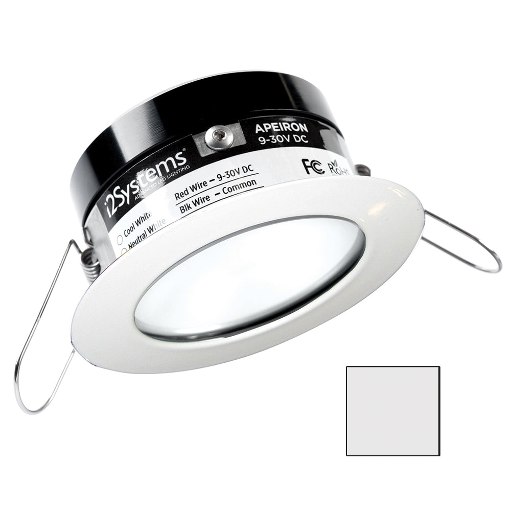 i2Systems Apeiron PRO A503  3W Spring Mount Light  Round  Cool White  White Finish A50331AAG Main image