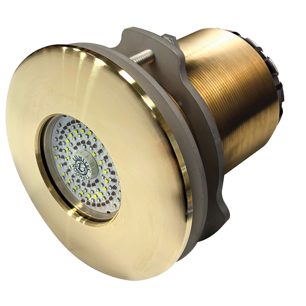 Lumitec SeaBlaze Typhoon Underwater Light  Bronze ThruHull LED Light  WhiteBlue  Flush Mount 101450 Main image