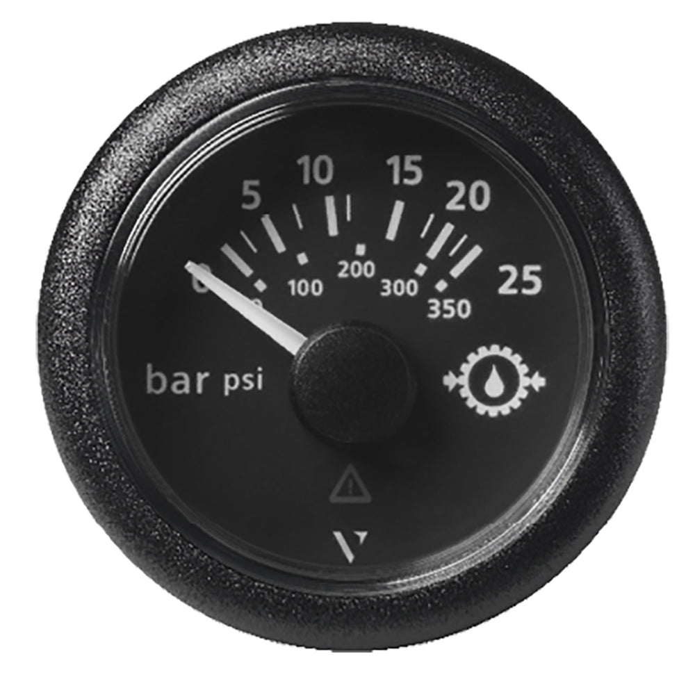 Veratron 52MM 2116 ViewLine Transmission Oil Pressure 25 Bar350 PSI  Black Dial  Round Bezel A2C59514136 Main image