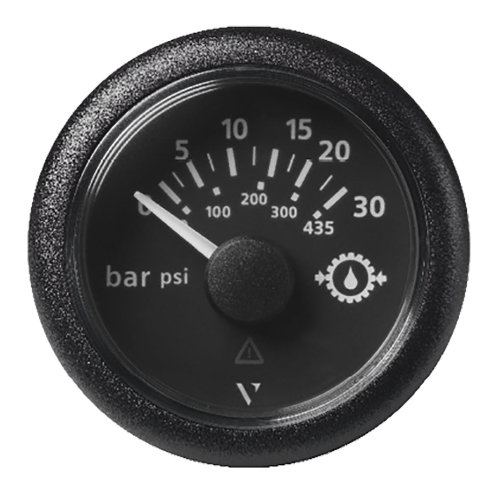 Veratron 52MM 2116 ViewLine Transmission Oil Pressure 30 Bar435 PSI  Black Dial  Round Bezel A2C59514141 Main image