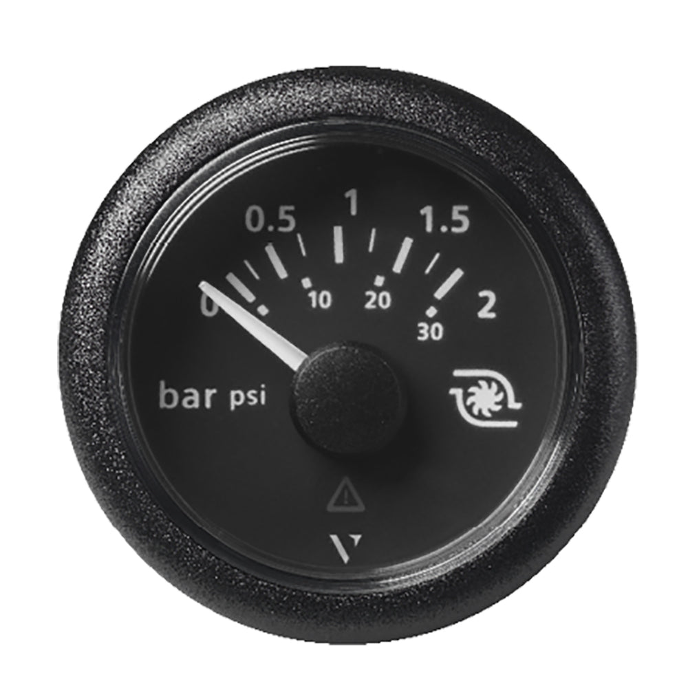 Veratron 52MM 2116 ViewLine Boost Pressure Gauge 2 Bar30 PSI  Black Dial  Round Bezel A2C59514149 Main image