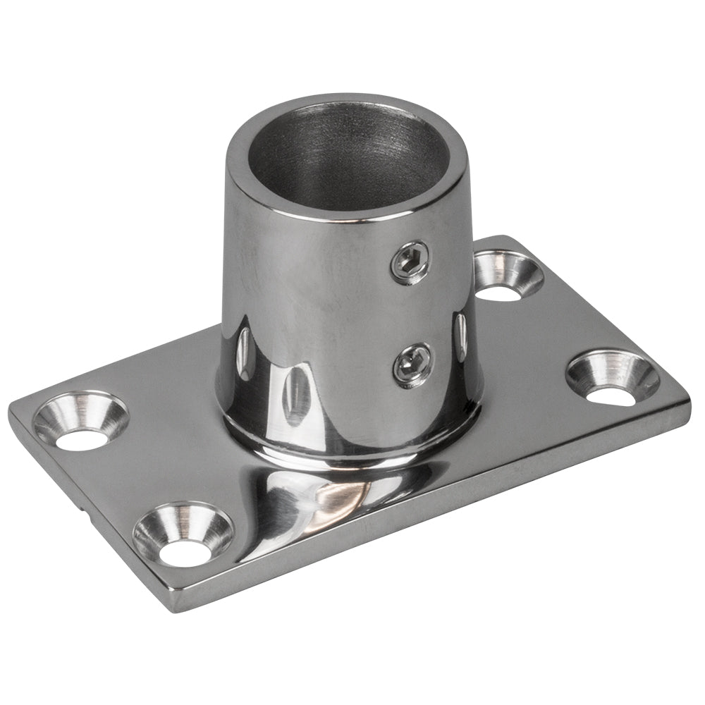 SeaDog Rail Base Fitting Rectangular Base 90 316 Stainless Steel  178 x 3316  1 OD 2819011 Main image