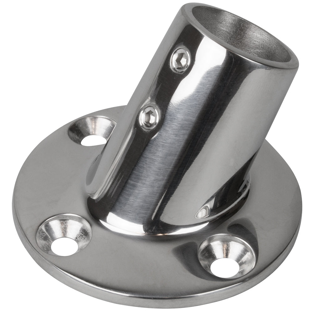 SeaDog Rail Base Fitting 234 Round Base 60 316 Stainless Steel  1 OD 2806011 Main image