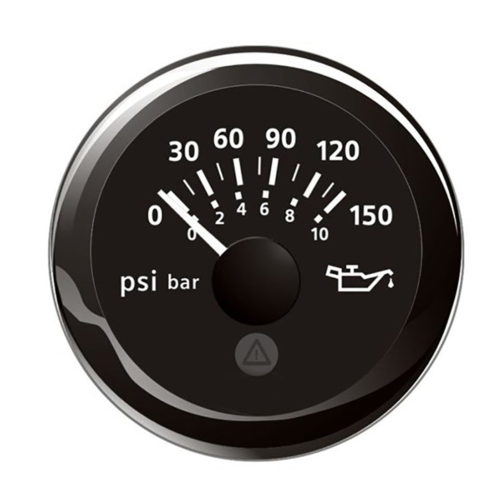 Veratron 52MM 2116 ViewLine Oil Pressure Indicator 0 to 150 PSI  Black Dial  Round Bezel A2C59514118 Main image