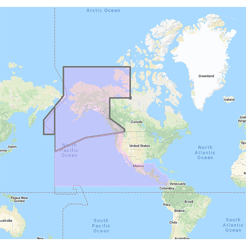 Furuno US  Canada Pacific Coast Hawaii Alaska Mexico to Panama  CMAP Mega Wide Chart  Unlock Code MM3VNA035 Main image