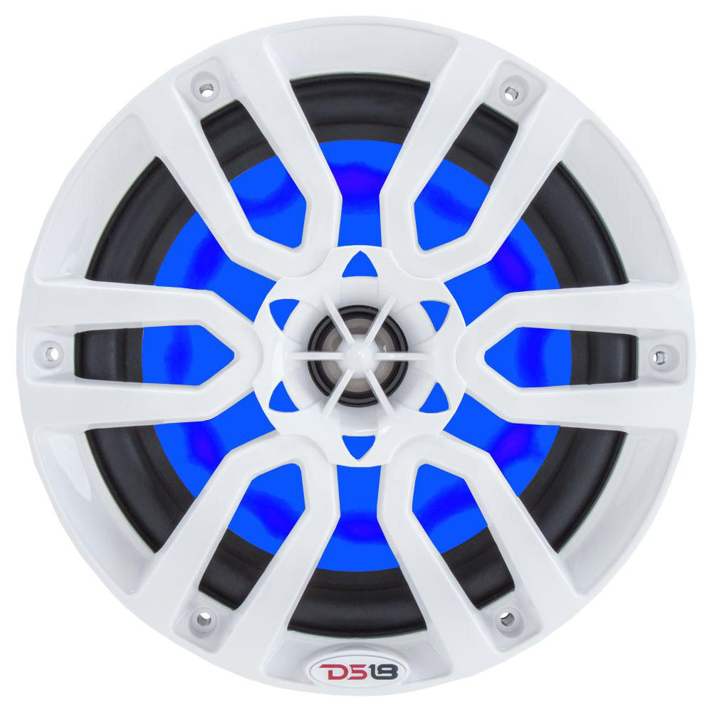 DS18 HYDRO 6.5" 2-Way Marine Speakers w/RGB LED Lights 300W - White [NXL-6] Secondary image