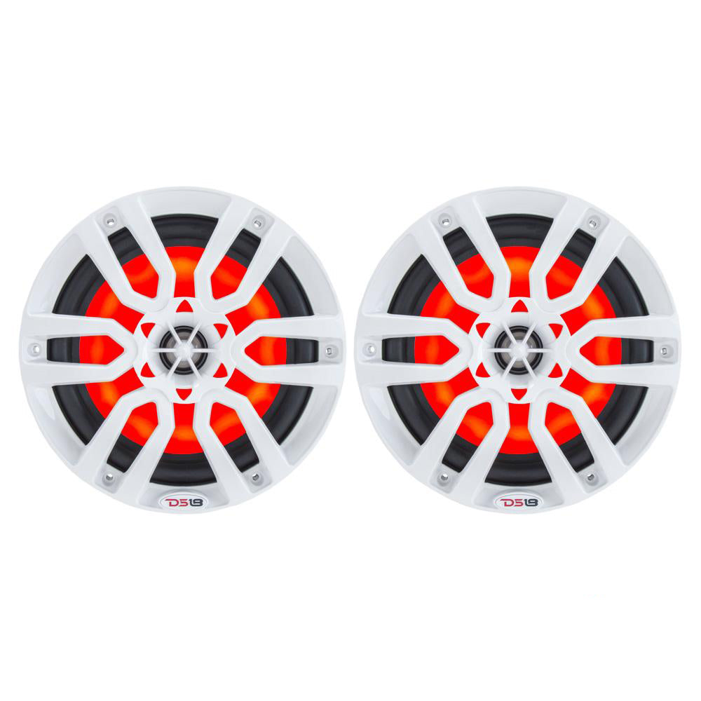 DS18 HYDRO 65 2Way Marine Speakers wRGB LED Lights 300W  White NXL6 Main image