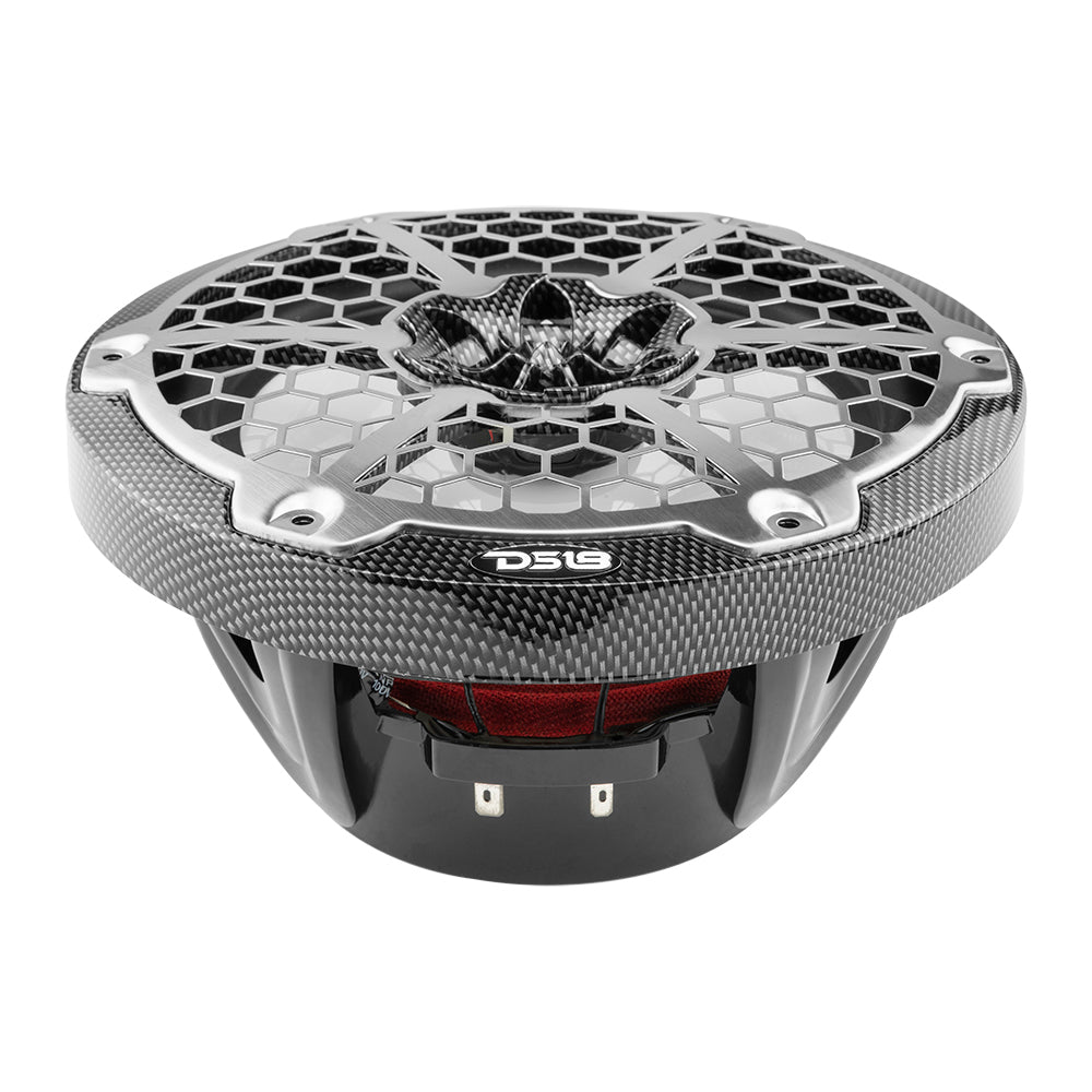 DS18 HYDRO 8" 2-Way Marine Speakers w/RGB LED Lights - 125W RMS, 4-Ohm - Black Carbon Fiber [CF-8M] Secondary image