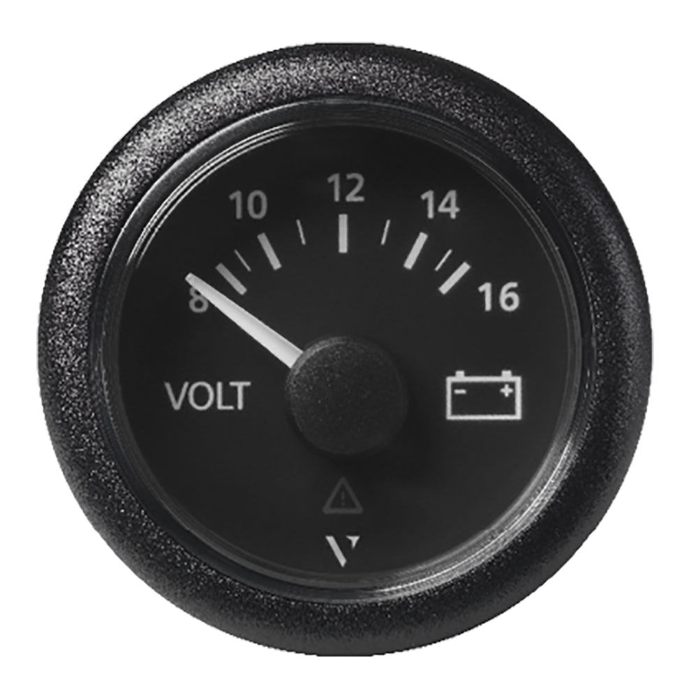Veratron 52 MM 2116 ViewLine Voltmeter  8 to16V  Black Dial  Bezel A2C59512545 Main image