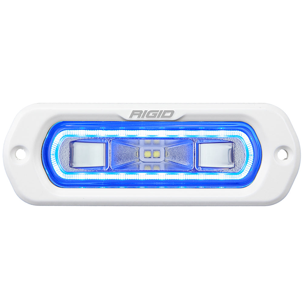 RIGID Industries SRL Series Marine Spreader Light  White Flush Mount  White Light wBlue Halo 51201 Main image