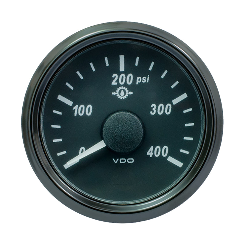 VDO SingleViu 52mm 2116 Oil Pressure Gauge  400 PSI  0180 Ohm A2C3833500030 Main image