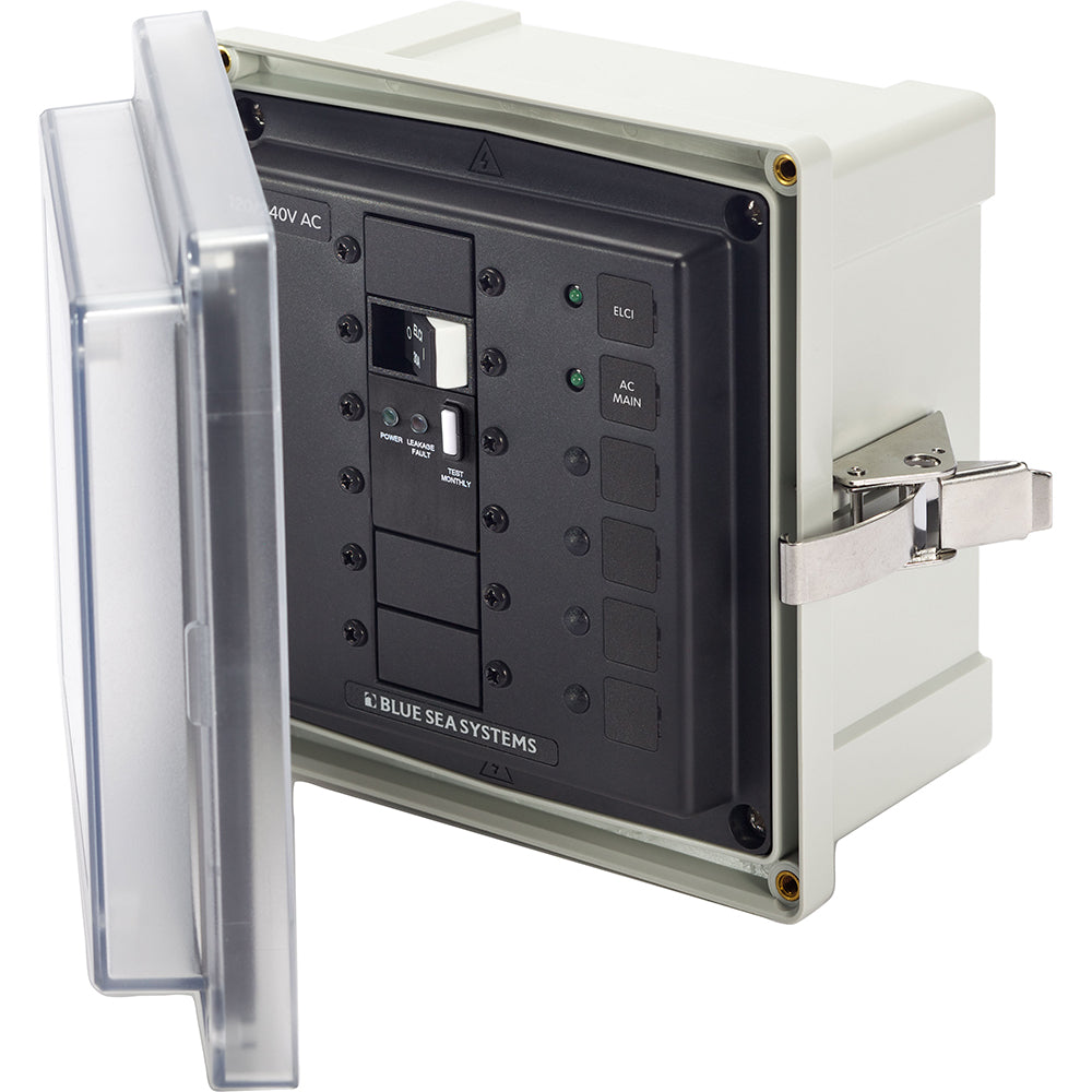 Blue Sea 3120  SMS Panel Enclosure wELCI Main 50A and 2 Blanks  240V 3120 Main image