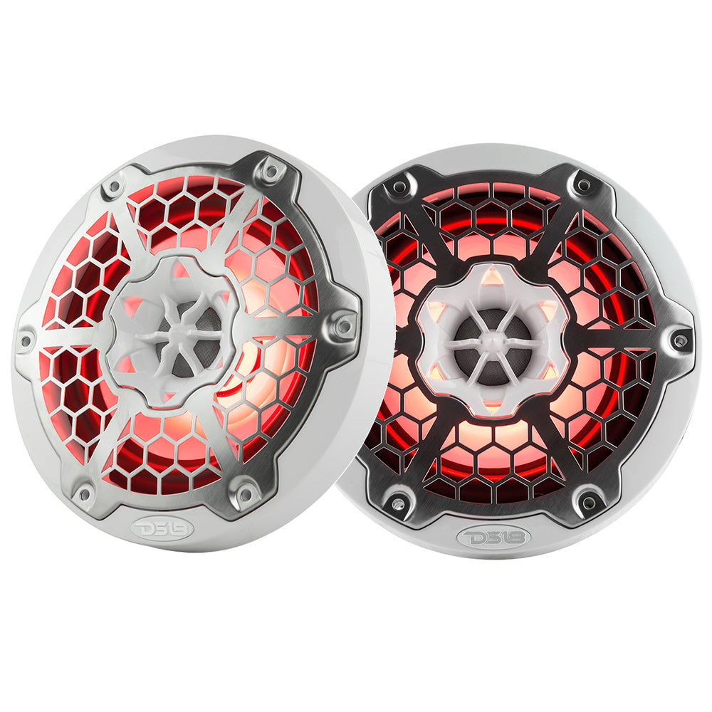DS18 New Edition HYDRO 65 2Way Marine Speakers wRGB LED Lighting 300W  White NXL6MWH Main image