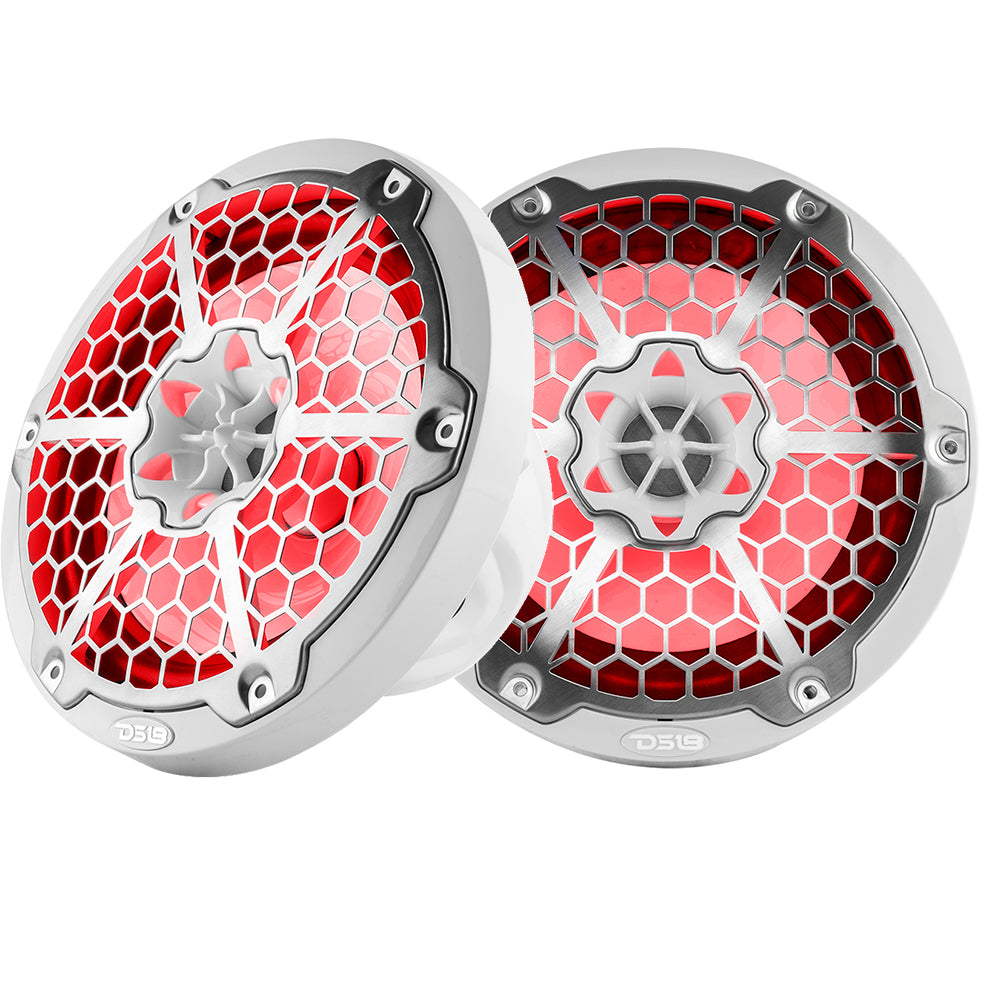 DS18 New Edition HYDRO 8 2Way Marine Speakers wRGB LED Lighting 375W  White  NXL8MWH Main image