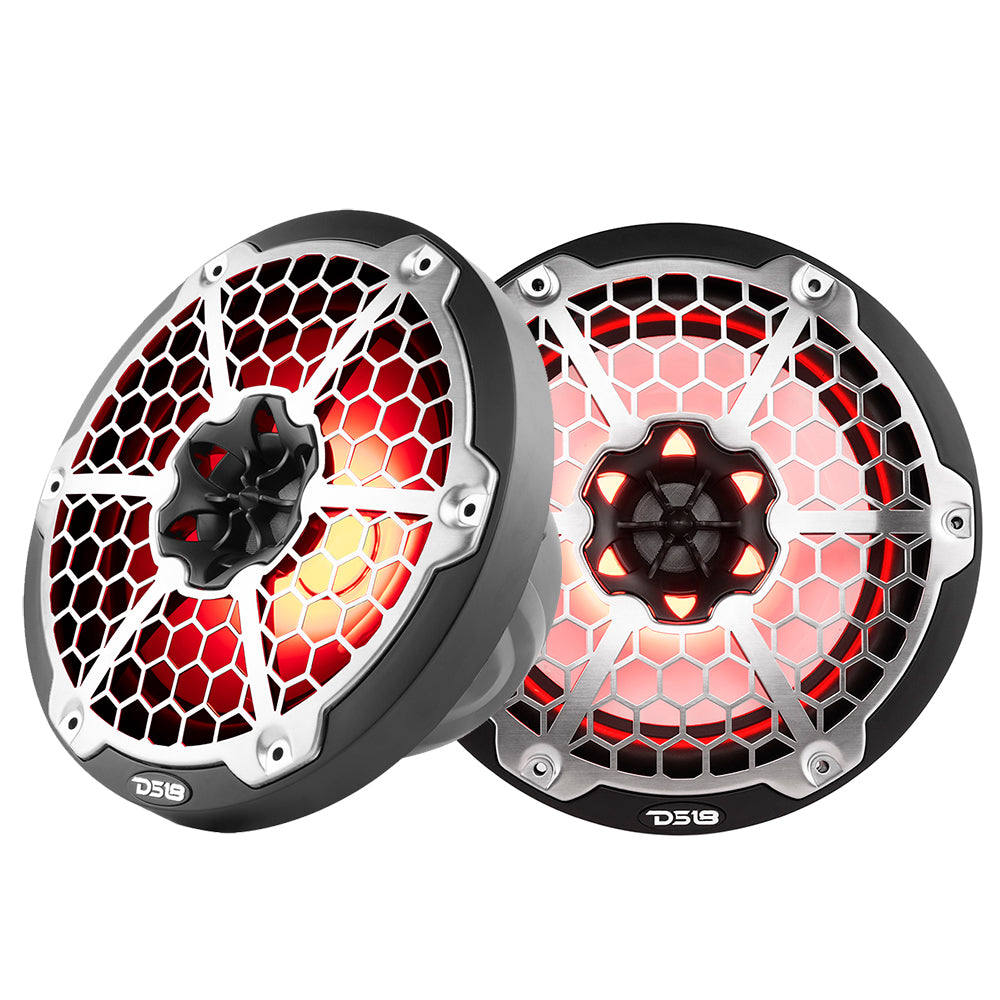 DS18 New Edition HYDRO 8 2Way Marine Speakers wRGB LED Lighting 375W  Black NXL8MBK Main image