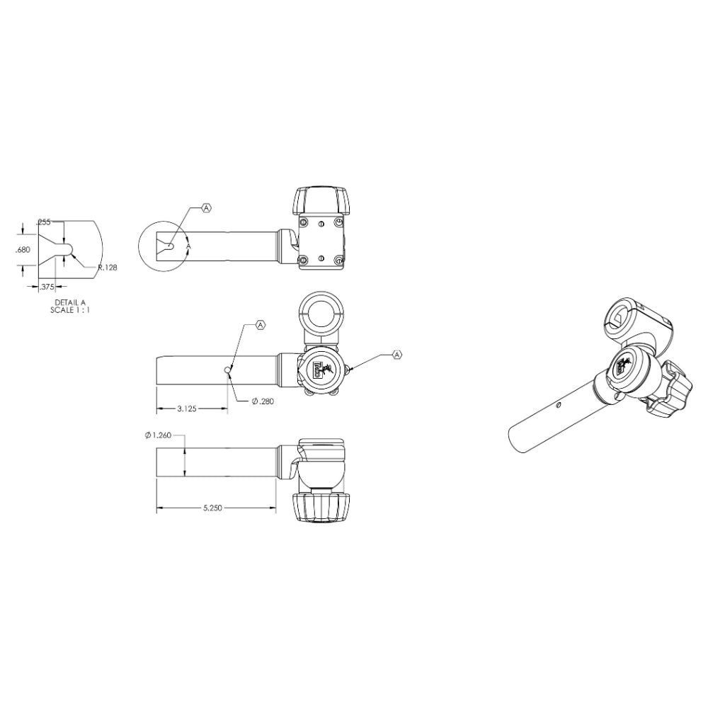 TACO ShadeFin Adjustable Clamp-On Pipe Mount [T10-3000-7] Secondary image