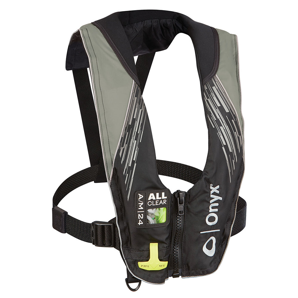 Onyx AM24 Series All Clear AutomaticManual Inflatable Life Jacket  Grey  Adult 13220070100421 Main image