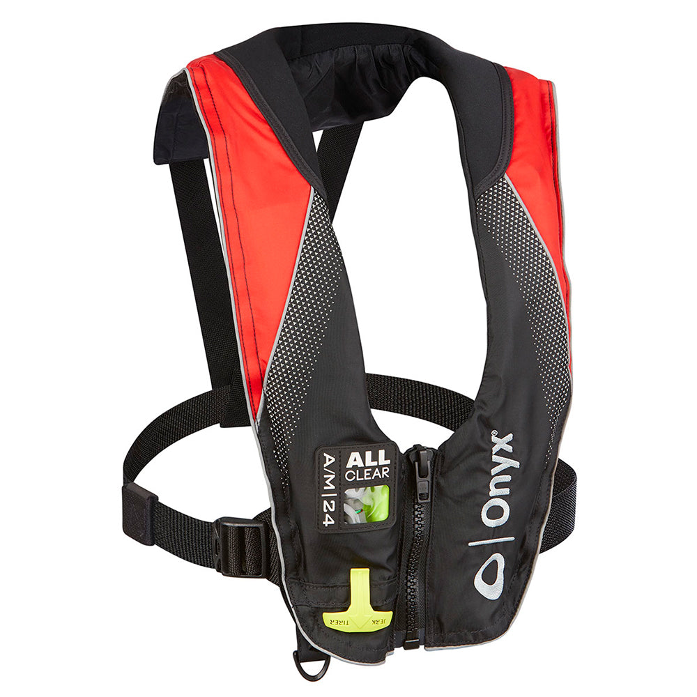 Onyx AM24 Series All Clear AutomaticManual Inflatable Life Jacket  BlackRed  Adult 13220010000420 Main image