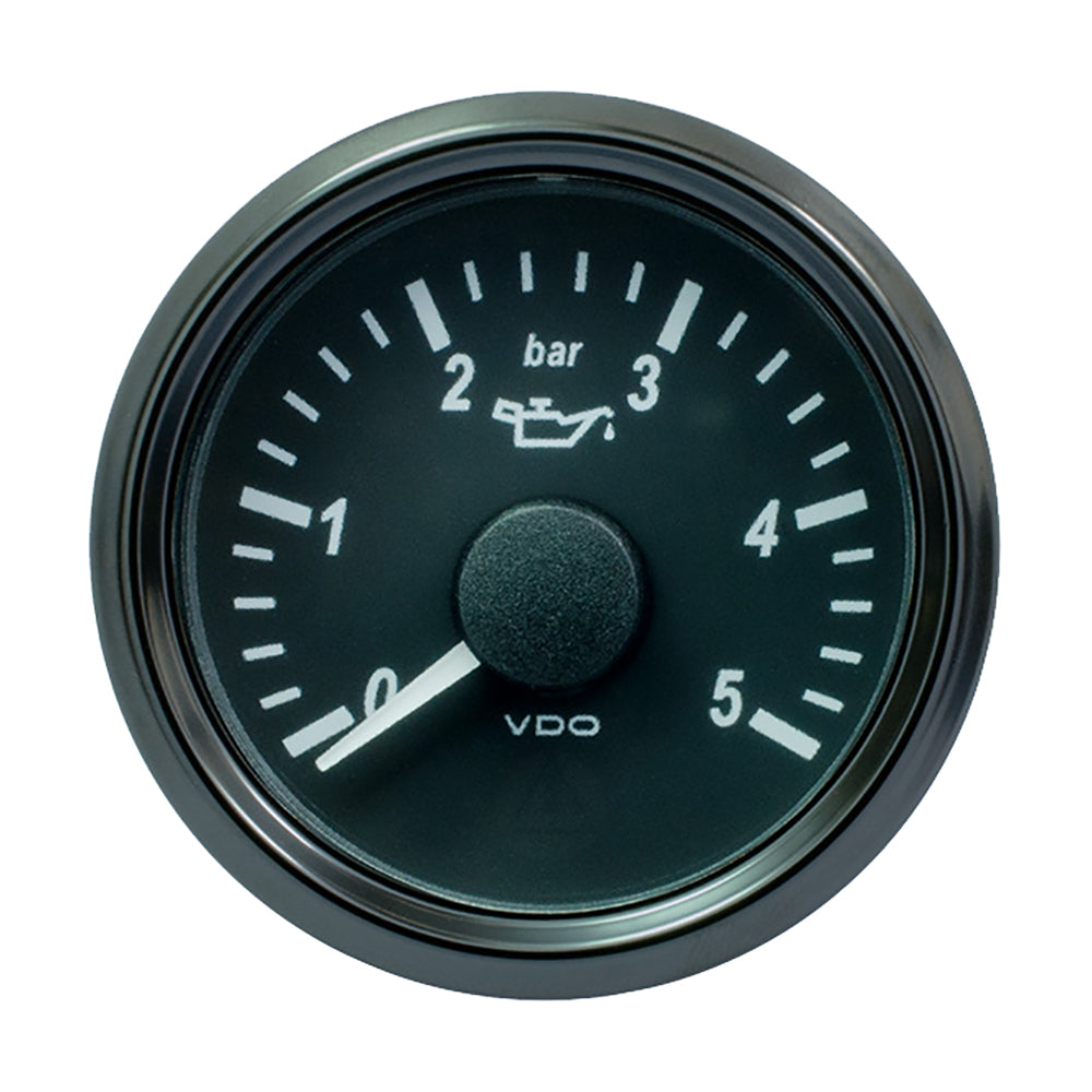 VDO SingleViu 52mm 2116 Oil Pressure Gauge  5 Bar  0180 Ohm A2C3833160030 Main image