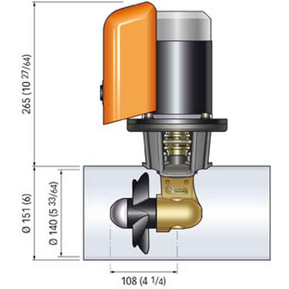 Quick Bow Thruster BTQ 140-40 40KGF - 12V - D140 - 2.2kW [FGBT14040120T00] Secondary image