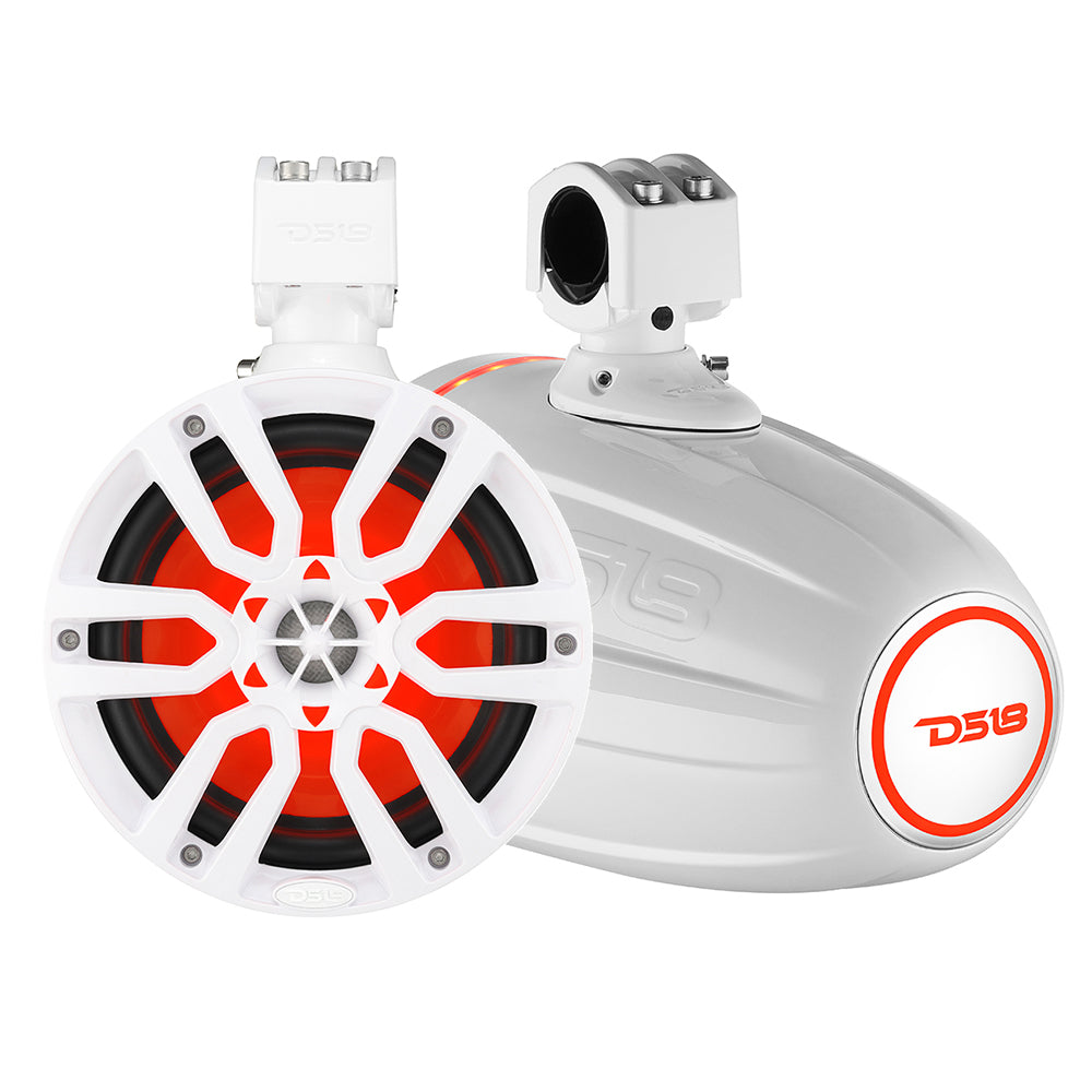 DS18 X Series HYDRO 65 Wakeboard Pod Tower Speaker wRGB LED Light  300W  White  NXLX6TPWH Main image