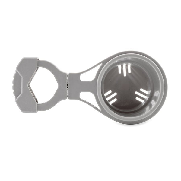 Camco ClampOn Rail Mounted Cup Holder  Small for Up to 114 Rail  Grey 53093
