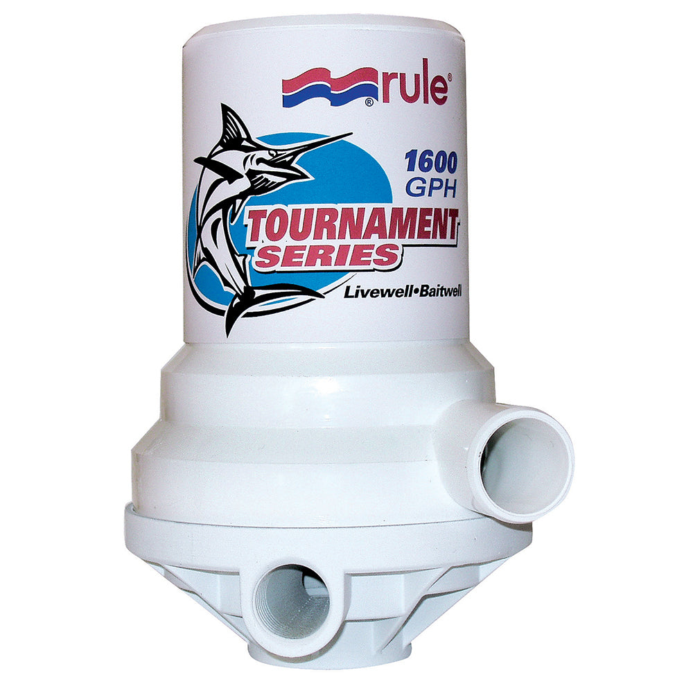 Rule Tournament Series 1600 GPH Livewell Pump Dual Port 209FDP Main image
