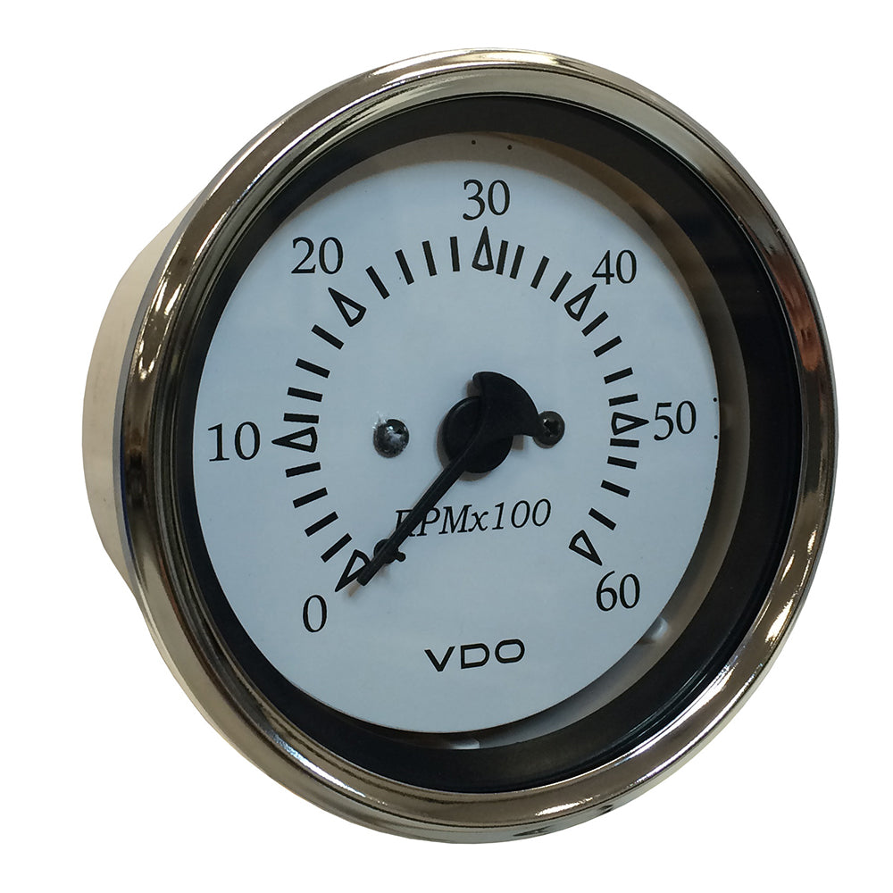 VDO Cockpit Marine 85MM 338 Sterndrive Tachometer  White DialChrome Bezel 33315274 Main image