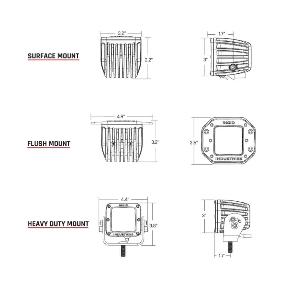 RIGID Industries D-Series Pro Dually Spot Surface Mount Pair - Midnight Edition [202213BLK] Secondary image