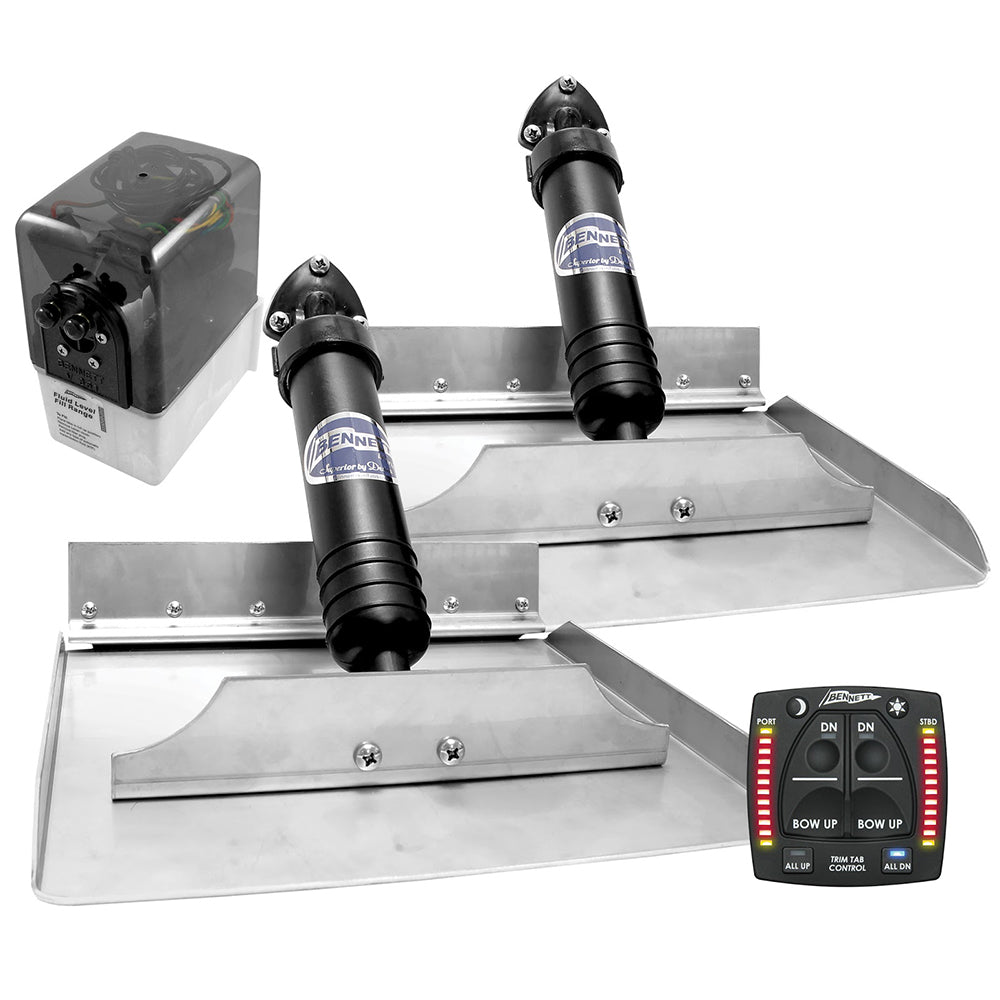 Bennett 12x12 Hydraulic Trim Tab System wOne Box Indication 1212OBI Main image