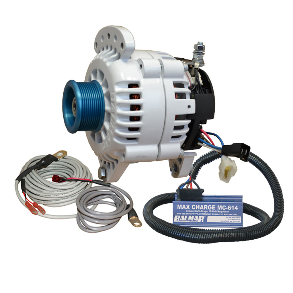 Balmar Alternator 100 AMP Kit 12V 315 Dual Foot Saddle J10 Pulley Regulator  Temp Sensor 60YPMC100J10 Main image