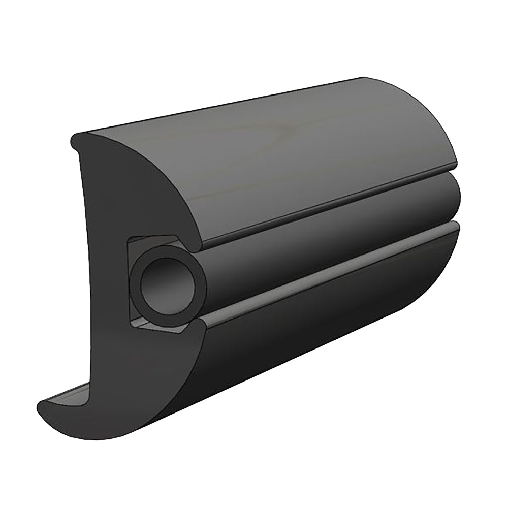 TACO Flexible Vinyl Black Rub Rail 1116 x 178 50L V112423BKA501 Main image