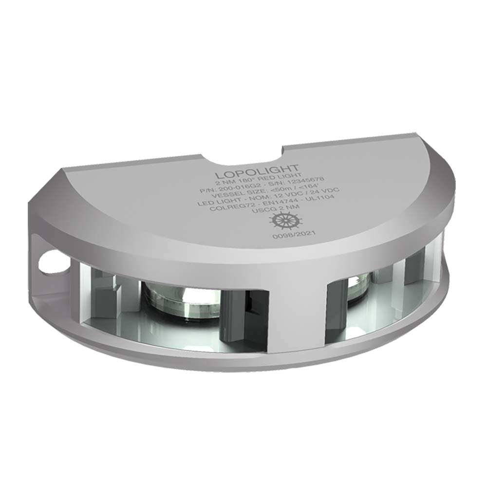 Lopolight Series 200024  Navigation Light  2NM  Vertical Mount  White  Silver Housing 200024G2 Main image