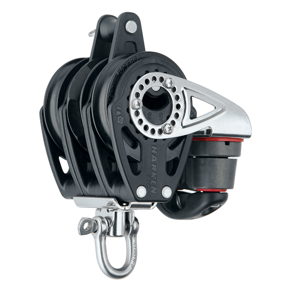Harken 57mm Triple Carbo Block  Swivel Becket Cam Cleat 2141 Main image
