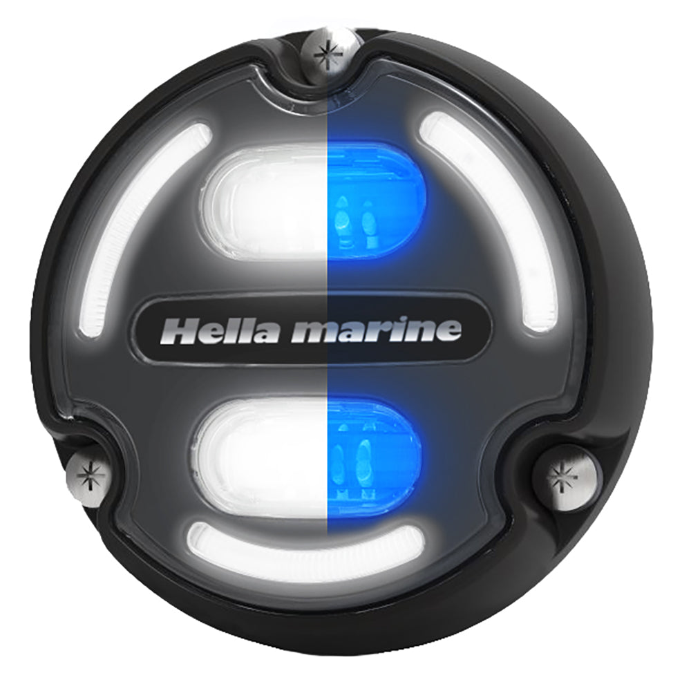 Hella Marine Apelo A2 Blue White Underwater Light  3000 Lumens  Black Housing  Charcoal Lens wEdge Light 016147001 Main image