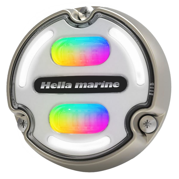 Hella Marine Apelo A2 RGB Underwater Light  3000 Lumens  Bronze Housing  White Lens wEdge Light 016148101