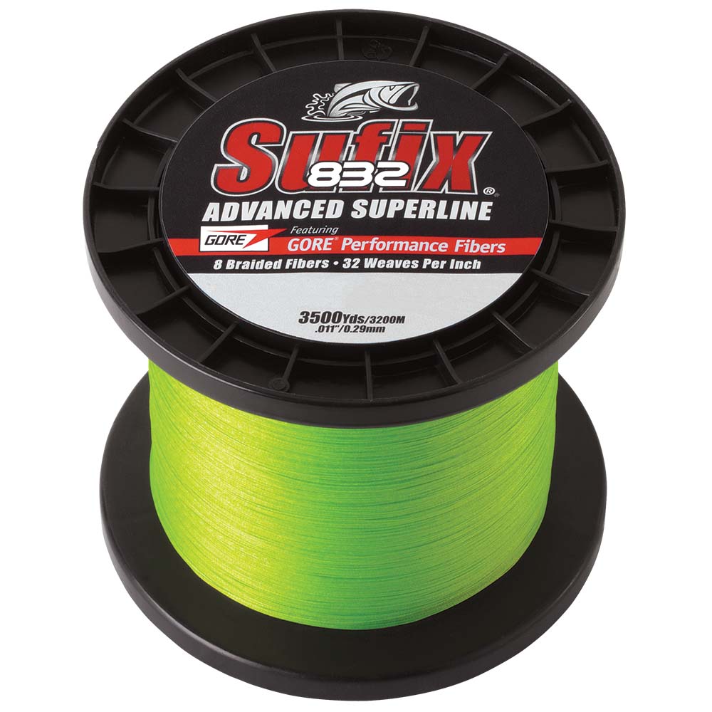 Sufix 832 Advanced Superline Braid  10lb  Neon Green  3500 yds 660410L Main image