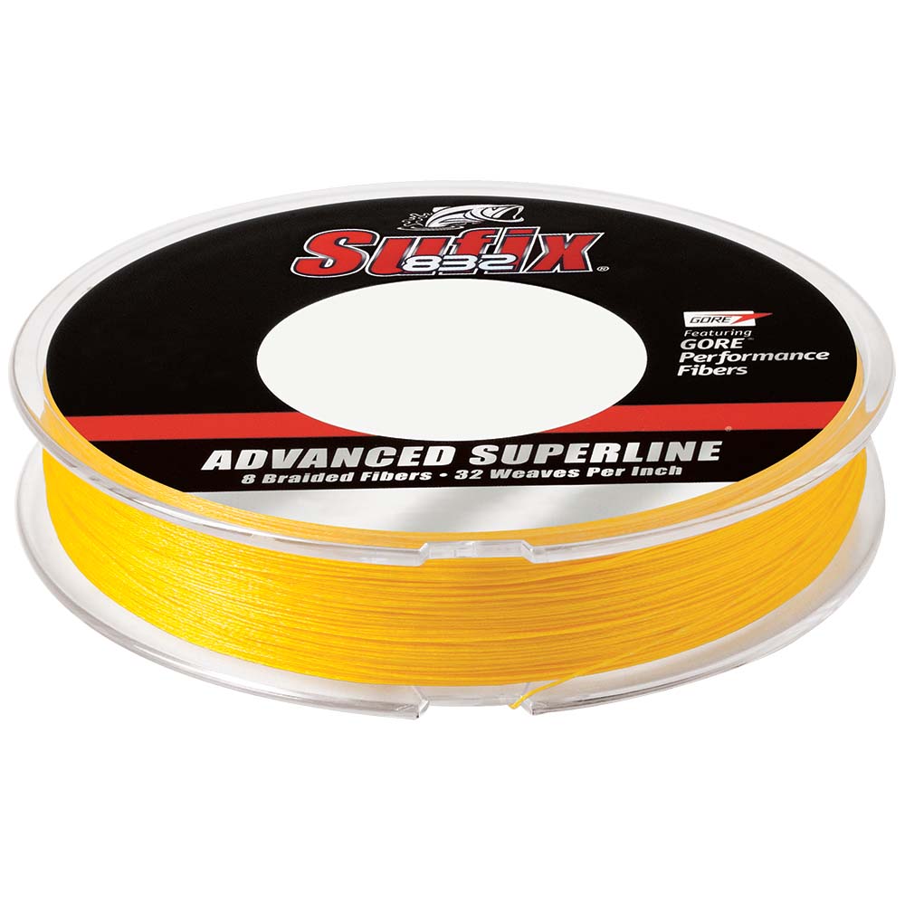 Sufix 832 Advanced Superline Braid  20lb  HiVis Yellow  150 yds 660020Y Main image