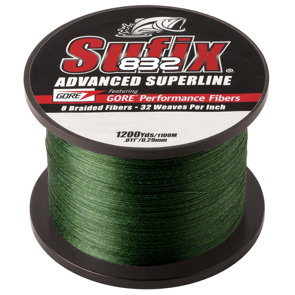 Sufix 832 Advanced Superline Braid  30lb  LowVis Green  1200 yds 660330G Main image