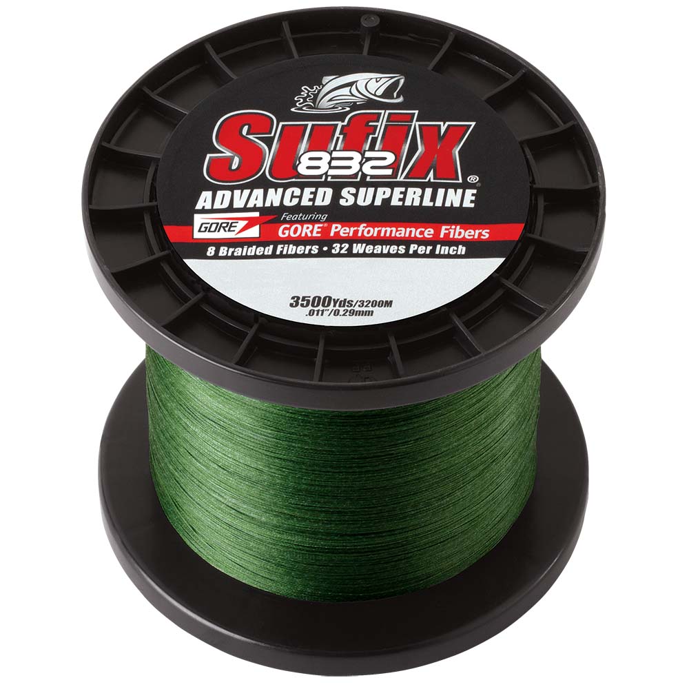 Sufix 832 Advanced Superline Braid  30lb  LowVis Green  3500 yds 660430G Main image
