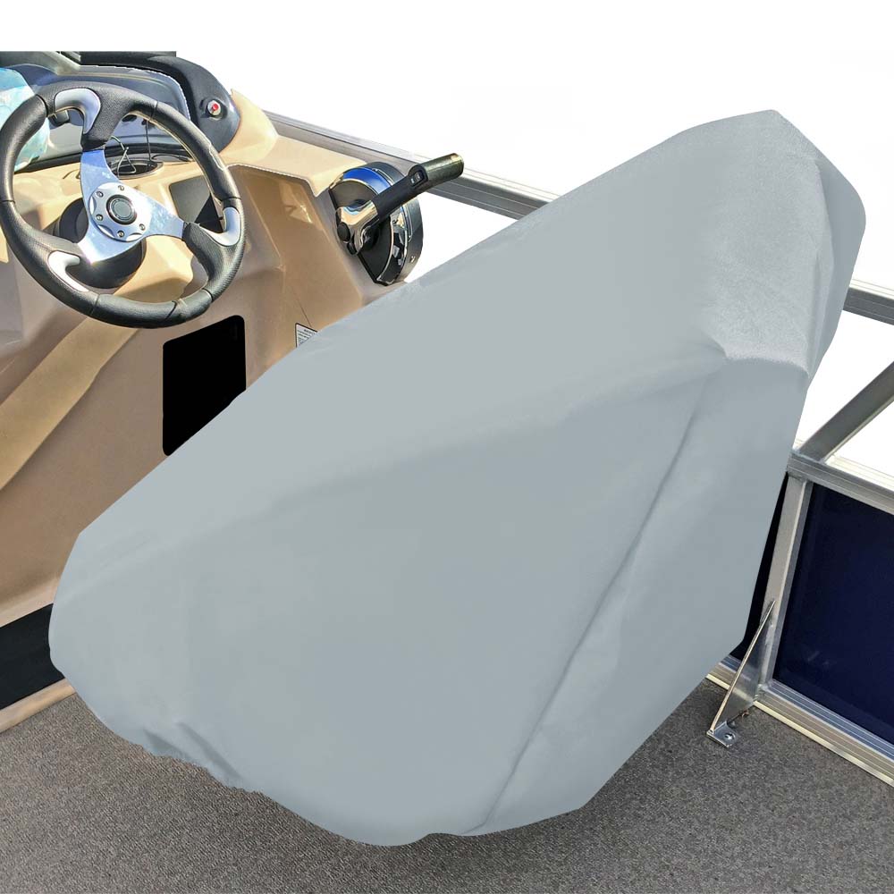 Carver PolyFlex II Captains Chair Cover  Fits up to 32H x 26W x 25D  Grey 61061F10 Main image