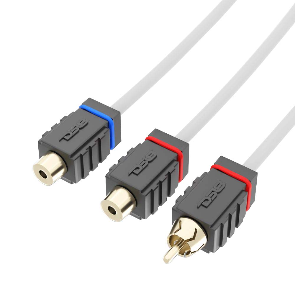 DS18 Marine Tinned OFC RCA Cable  2 Female to 1 Male  MOFCR2F1M Main image