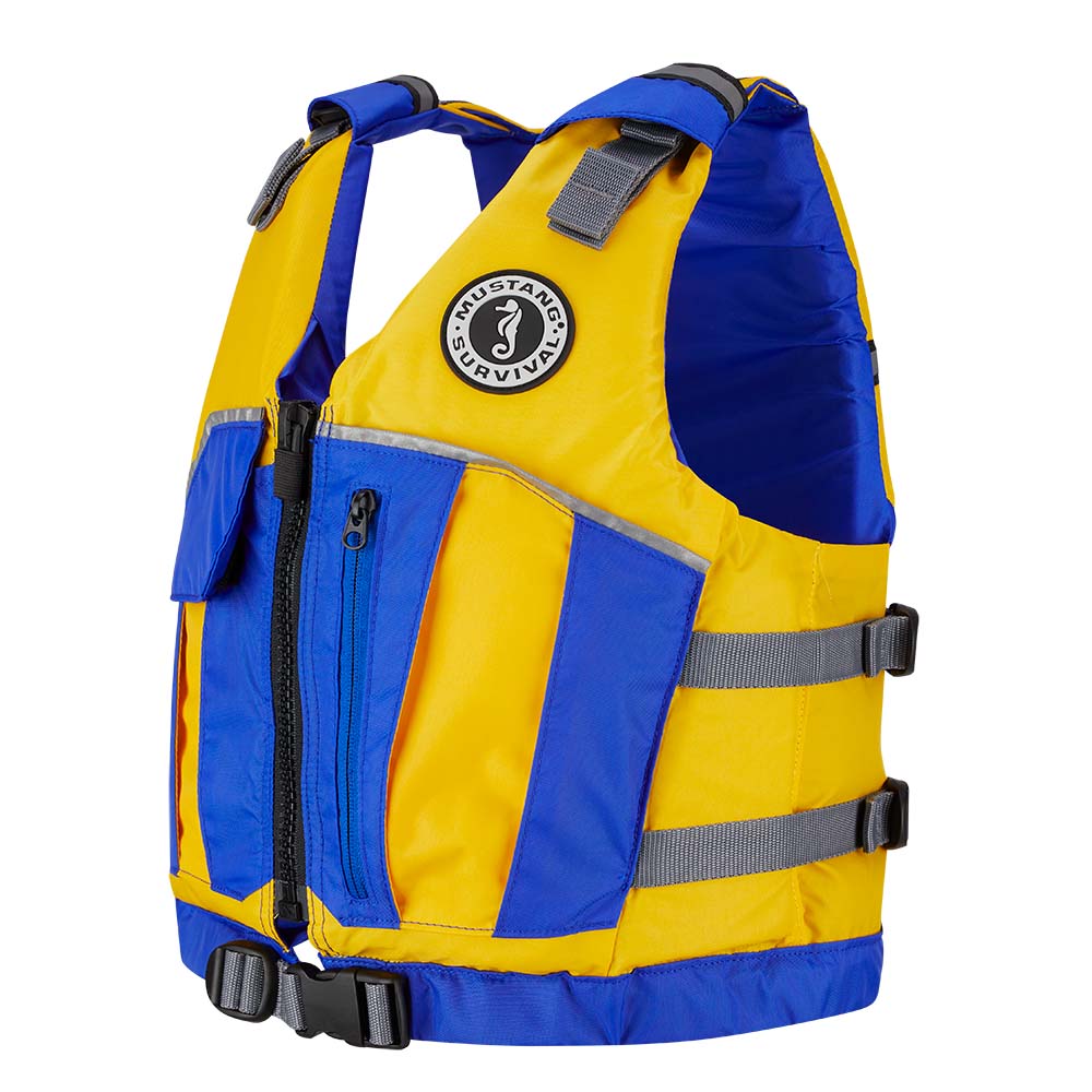 Mustang Youth Reflex Foam Vest  YellowRoyal Blue MV70302200216 Main image