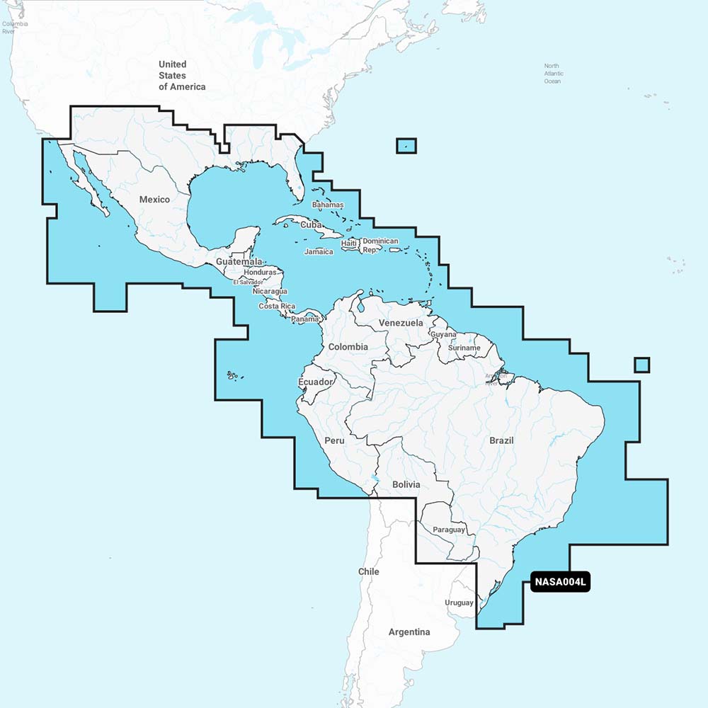Navionics NASA004L  Mexico Caribbean to Brazil  Navionics 010C136430 Main image