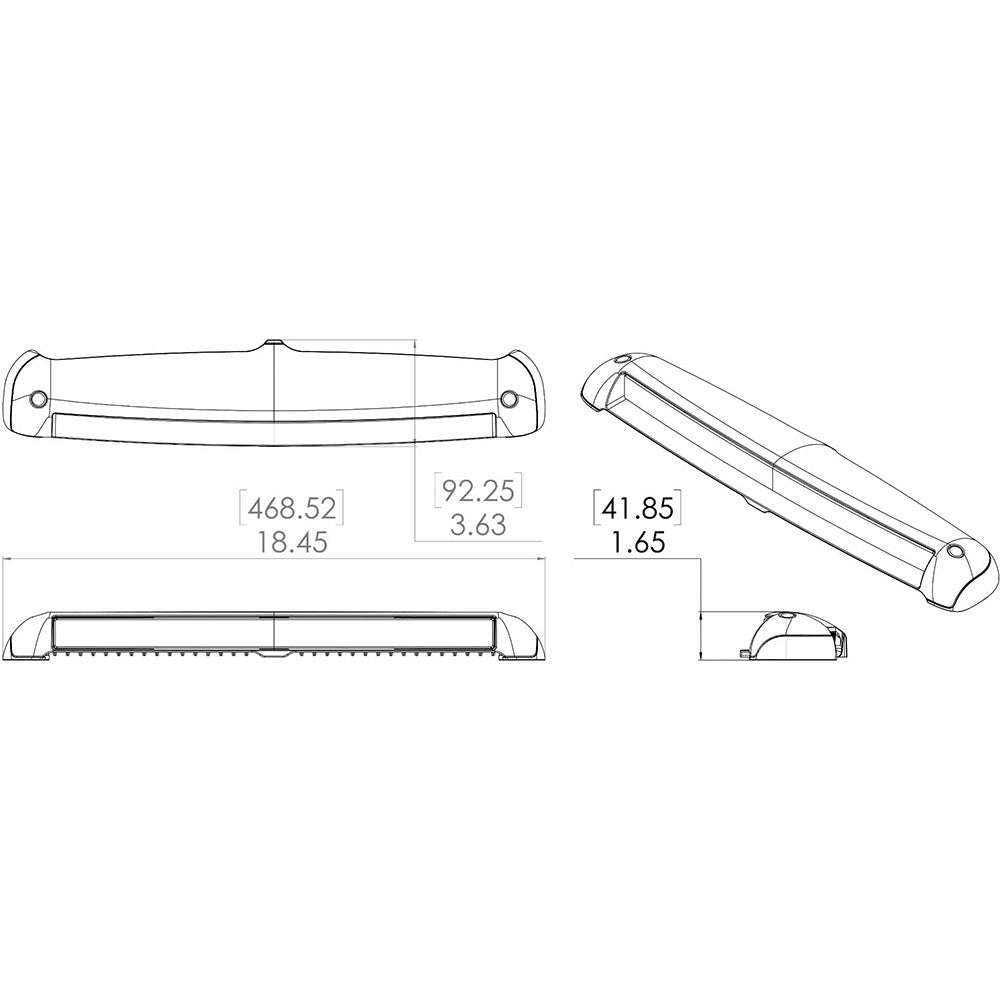 Lumitec Razor Light Bar - Flood - White Housing w/Inverted Logo Flush Mount [101590] Secondary image