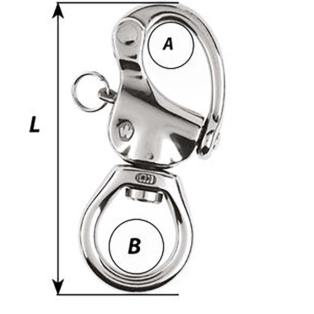 Wichard HR Snap Shackle - Large Bail - Length 80mm [2373W] Secondary image
