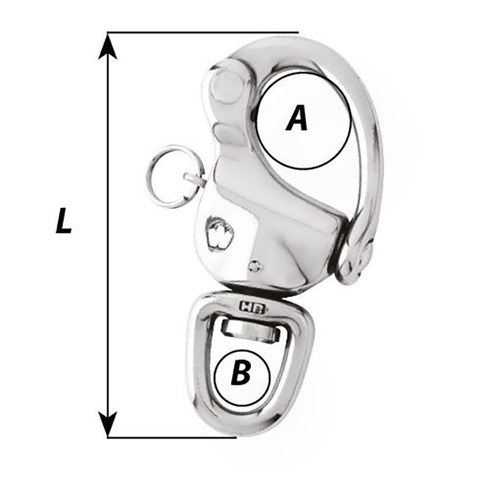 Wichard 3-7/8" Snap Shackle w/Swivel  Clevis Pin [2476W] Secondary image