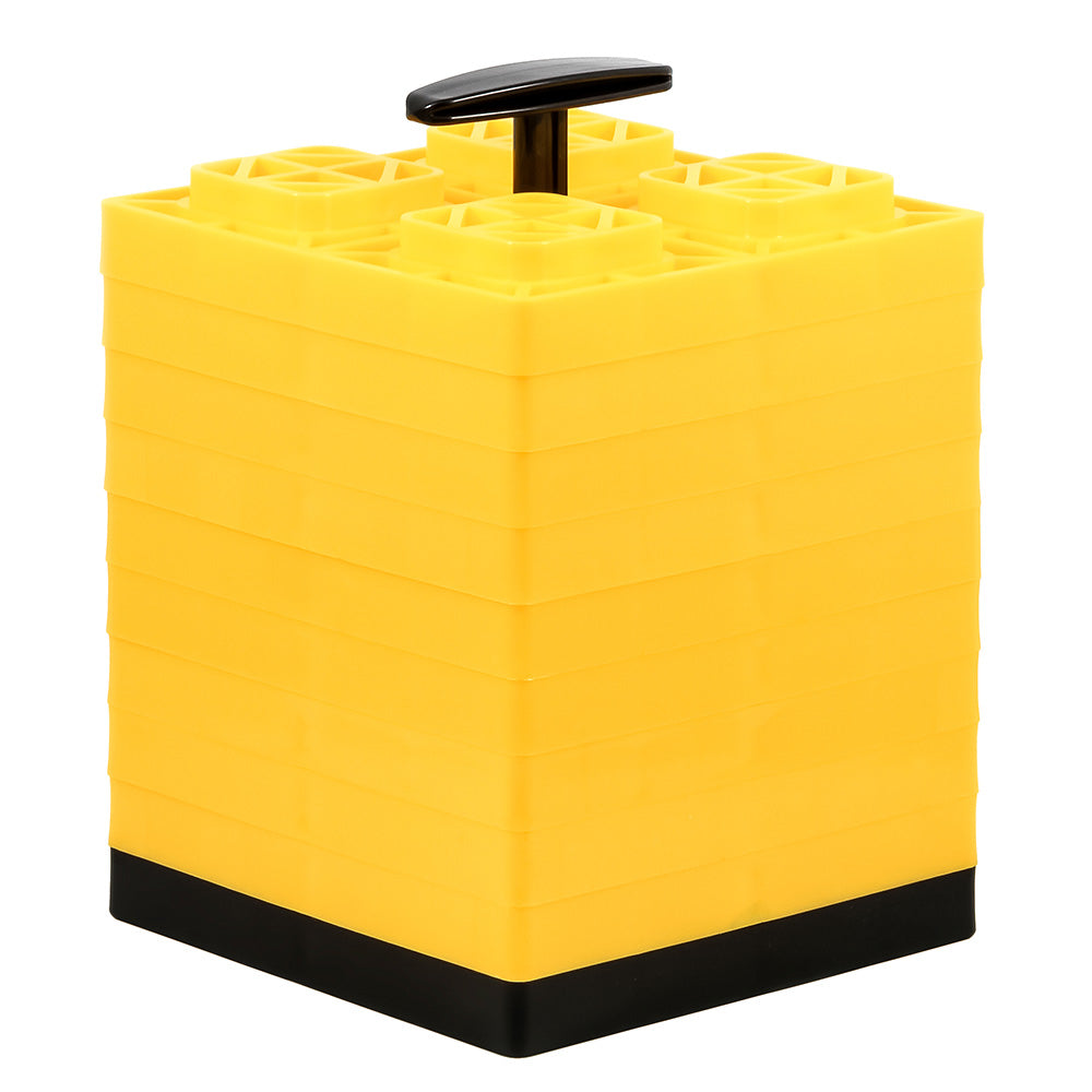 Camco FasTen Leveling Blocks wTHandle  2x2  Yellow 10Pack 44512 Main image